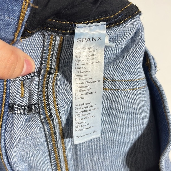 SPANX Light Vintage Wash High Rise Ankle Skinny Jeans Size Medium - Picture 10 of 10